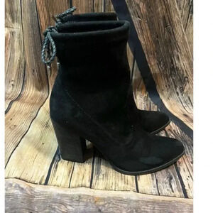 Dolce Vita Booties Ankle Boots Heels Black Tie Back. #I